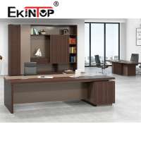 Ekintop classic fancy cheap designer timber simple t shaped office working desk for 2 people