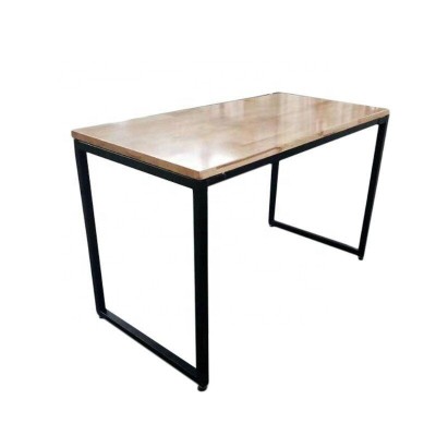 classic design steel frame solid wood or MDF wood desk  computer table