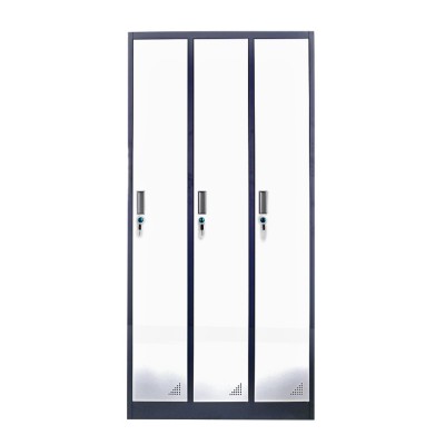 Factory direct sales of simple fashion steel three door staff locker