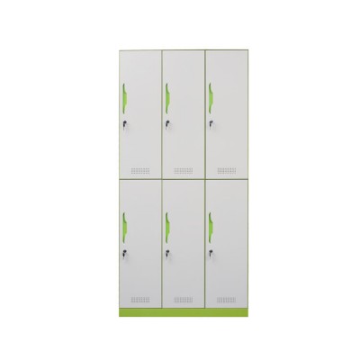 knock down structure staff school storage use thin edge metal 6 door steel locker