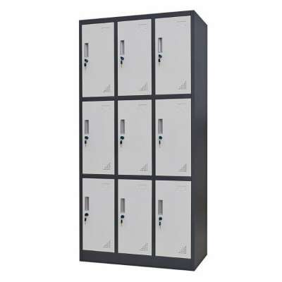 Metal locker 9 door staff locker with lock steel bathroom storage locker